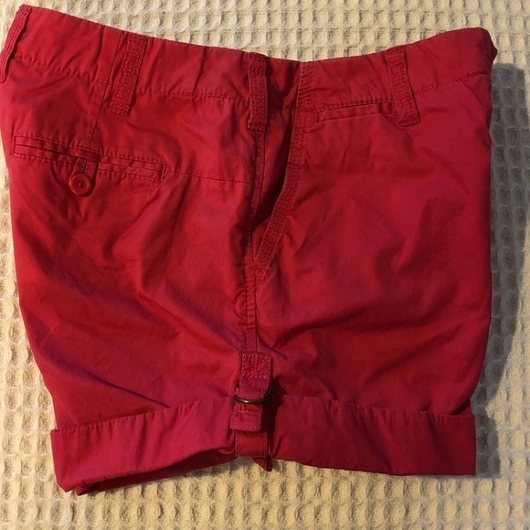 J. Crew Twill City Fit Sz 6 Cuffed Shorts Dark Pink Summer Casual Preppy Trendy - Picture 2 of 4